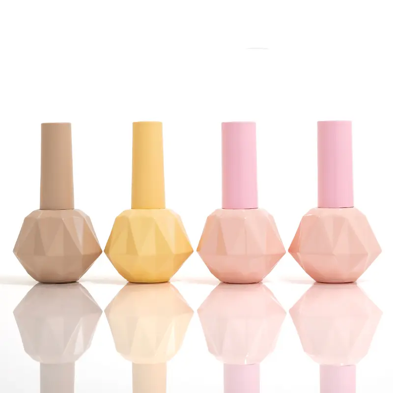 Custom Color Pink 11ml Empty UV Gel Nail Polish Glass Bottles - Image 2