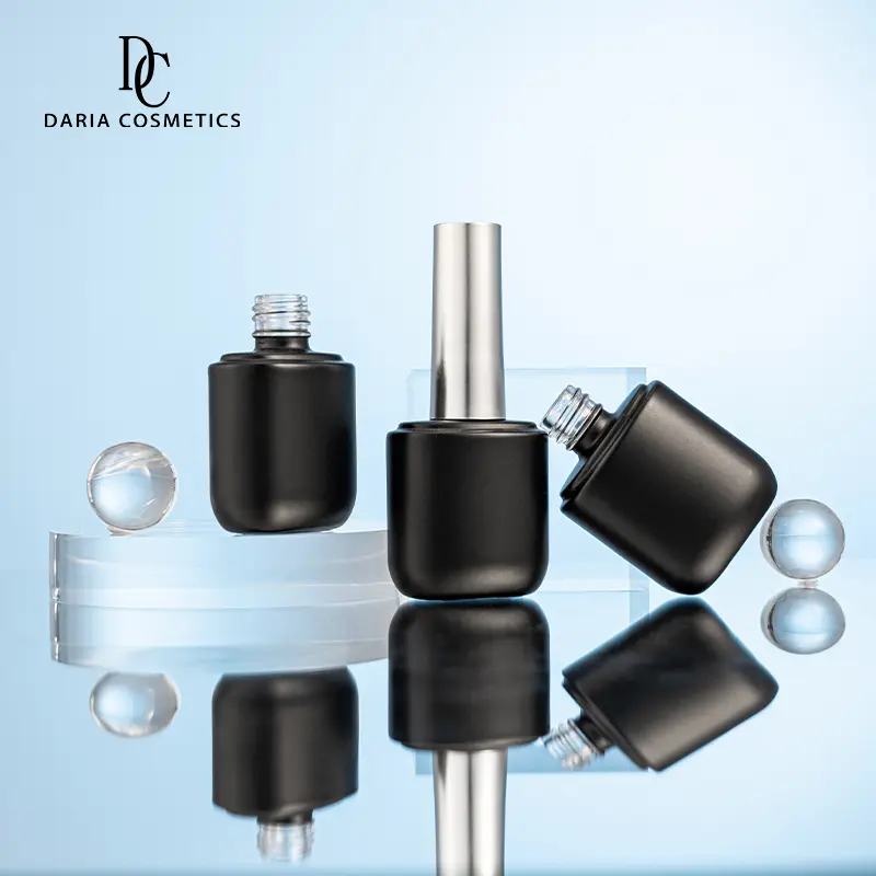 High Quality 12ml Black Empty Glass Nail Gel Polish Bottle - Image 3