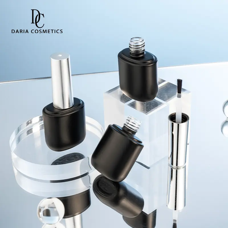 High Quality 12ml Black Empty Glass Nail Gel Polish Bottle - Image 2