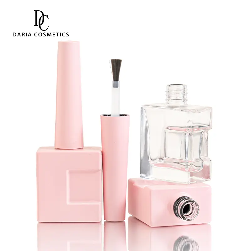 13ml Square Leak-Proof Nail Art Gel Polish Empty Glass Bottle - Image 2