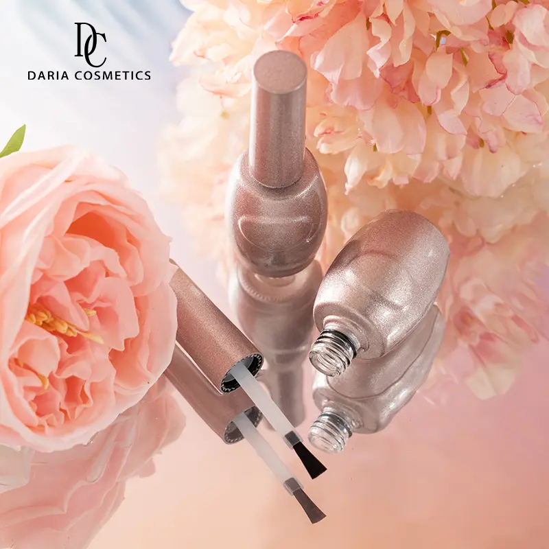 14ml Round Empty Glass Nail Gel Polish Bottle With Cap - Image 2