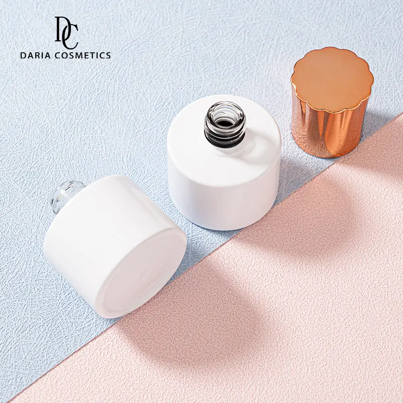 Empty 16ml Round Glass Container Gel Nail Polish Bottle - Image 3