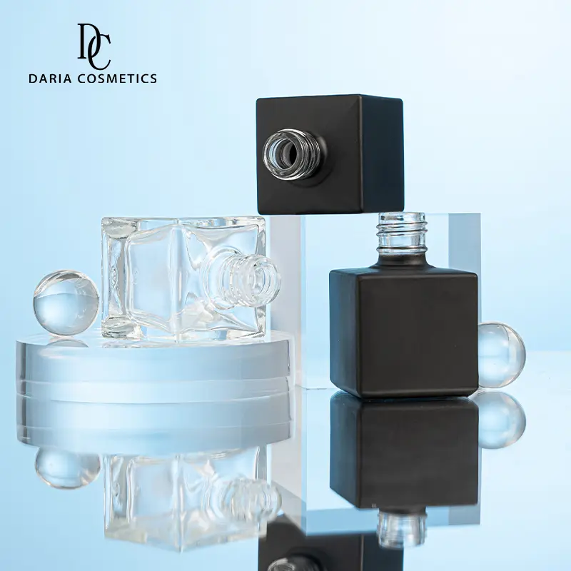 High Quality 7ml Square Glass Black Bottle Gel Nail Polish - Image 4