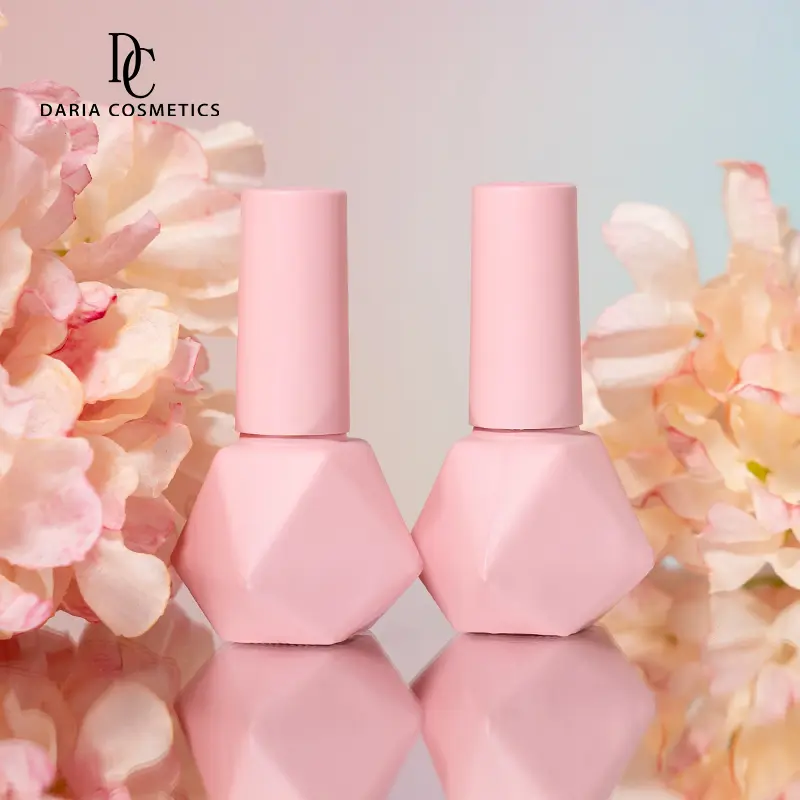 Custom Logo Printing Unique Pink 8ml Gel Nail Polish Bottle - Image 4