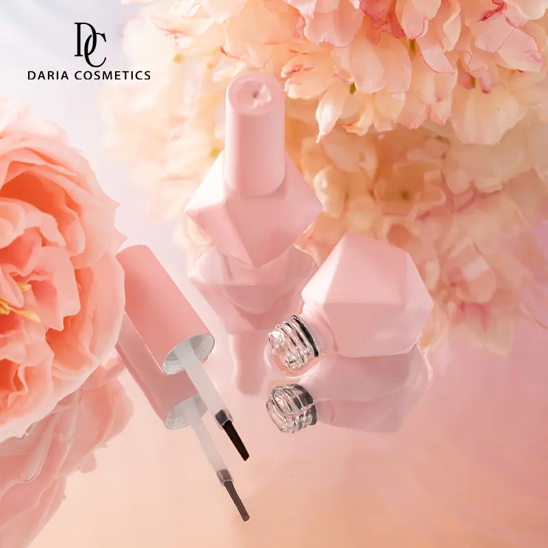 Custom Logo Printing Unique Pink 8ml Gel Nail Polish Bottle - Image 3