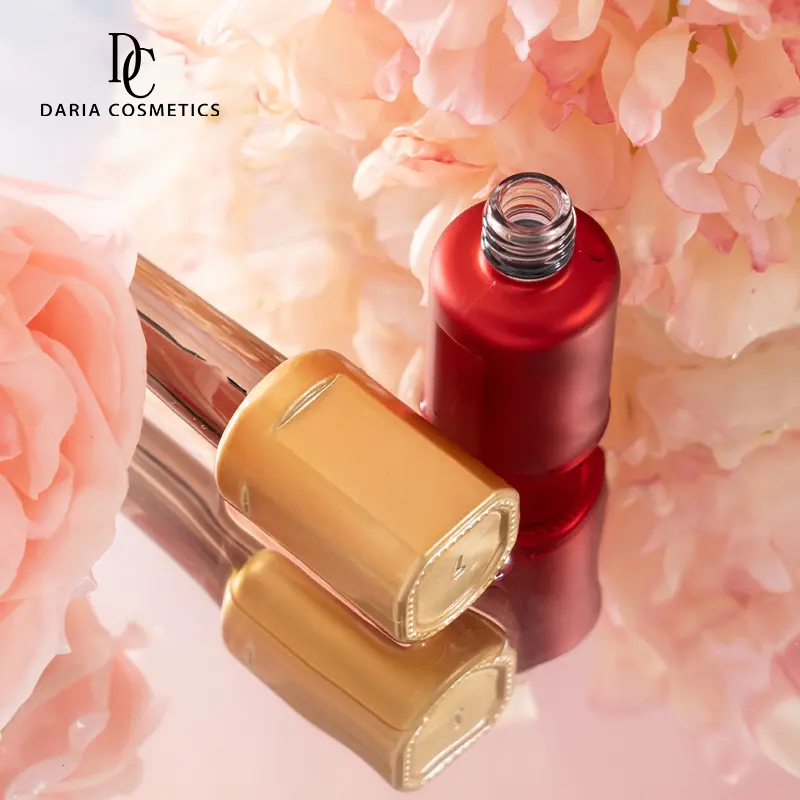 High Quality 9ml Round Shape Empty Gold Nail Polish Bottle - Image 3