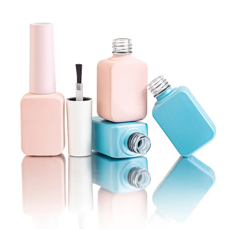 Glass Container 9ml Empty Gel Nail Polish Square Bottle - Image 2