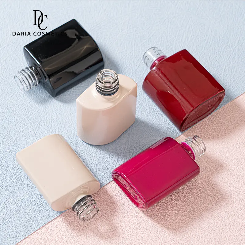 9ml Unique Empty Nail Polish Glass Bottles With Plastic Cap - Image 2