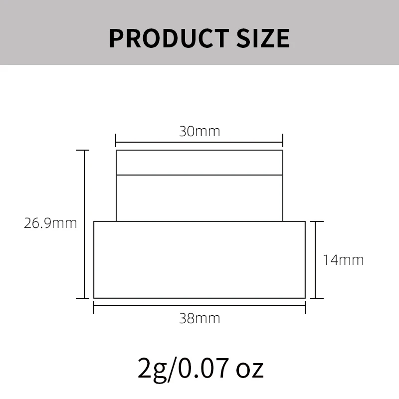 Mini Empty Plastic Cosmetic Jar For UV Gel Nail Polish - Image 3