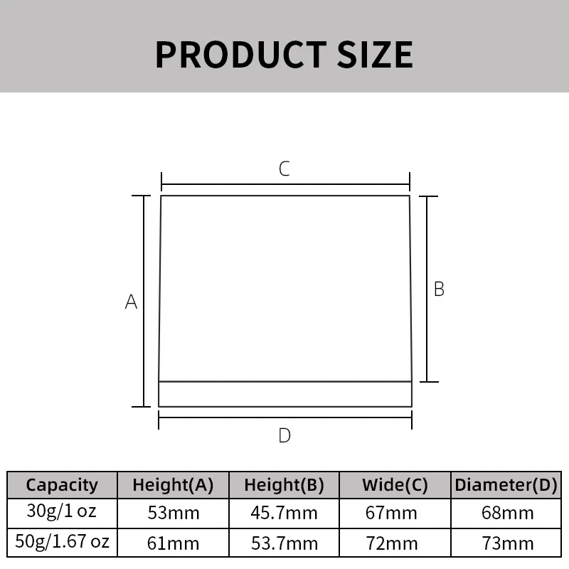 Custom Made 1 oz Empty Cream Gel Plastic Jars With Lid - Image 3