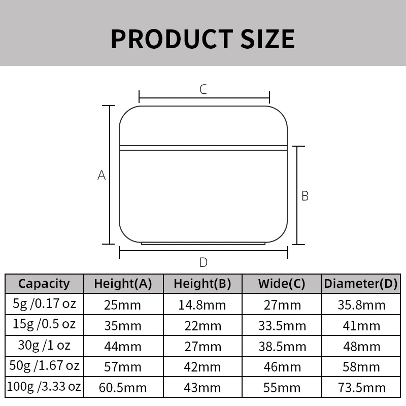 Custom Logo 5g 15g 30g 50g 100g Cosmetic Plastic Jar - Image 3